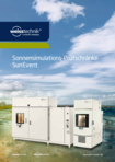 Sonnensimulations-Prüfschränke SunEvent - Produktbroschüre