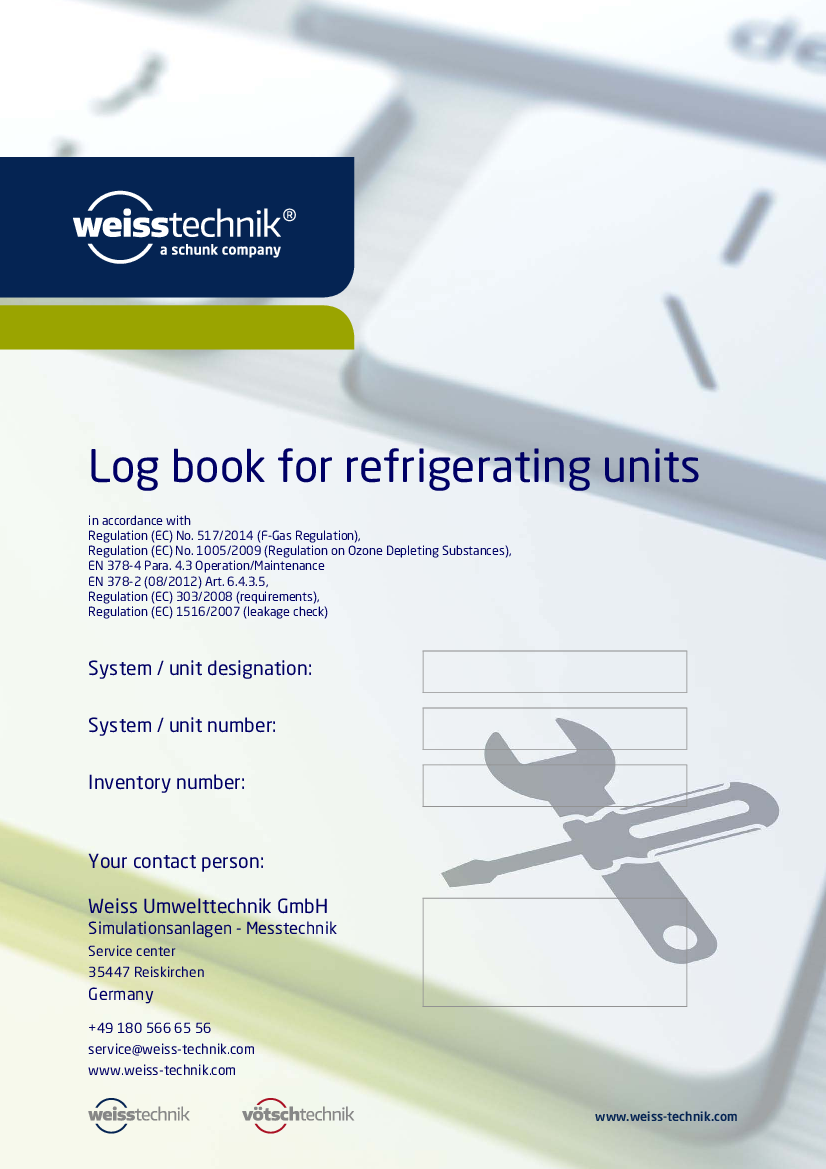 Download [.pdf]: Log book for refrigerating units